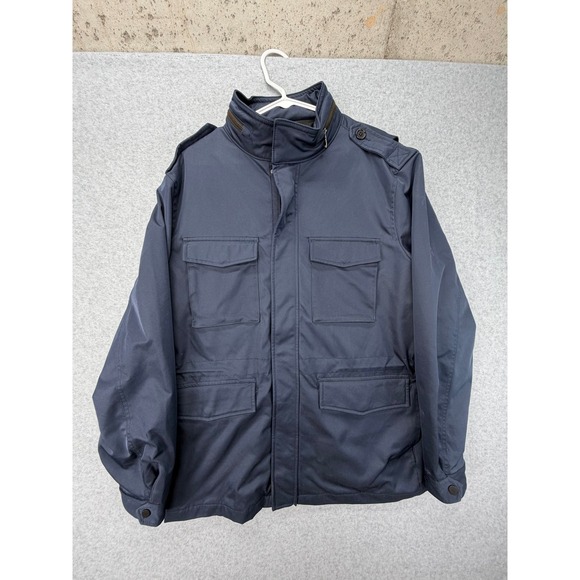 Banana Republic Mens XL Navy Blue Water Resistant M-65 Field Jacket Camo Lining